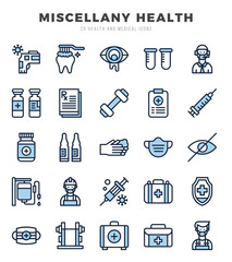 icons set. MISCELLANY HEALTH for web. app. vector illustration.