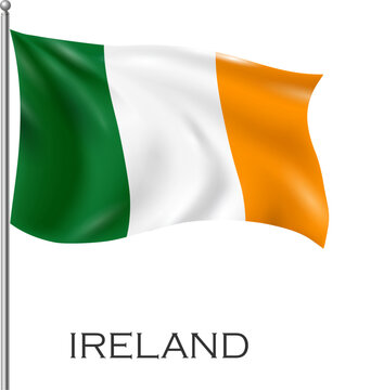 Ireland flag | ireland country flag in pole 