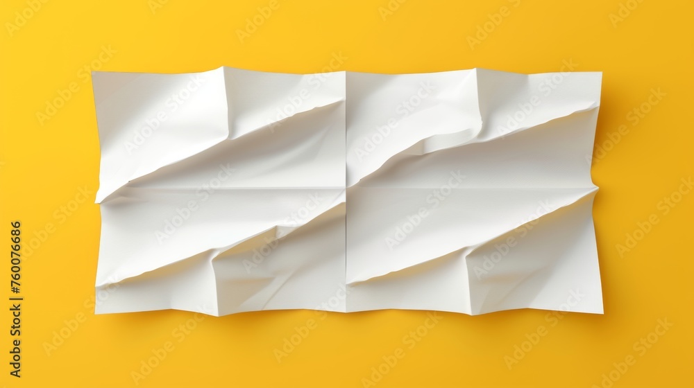 Poster a top view of folds in an empty folded poster or flyer. modern realistic template of folded paper sh