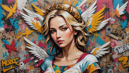 Mercy, detailed beautiful women, from game, wallpaper, background