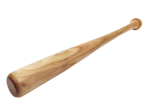 baseball bat cutout isolated on white