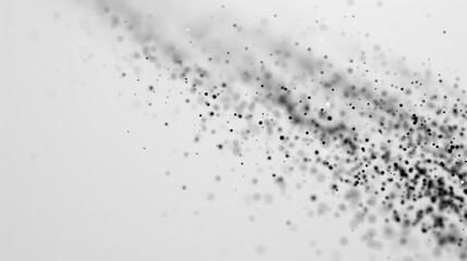 Obraz premium Dots abstract white background. Falling network particles. Big data flow. 3D rendering