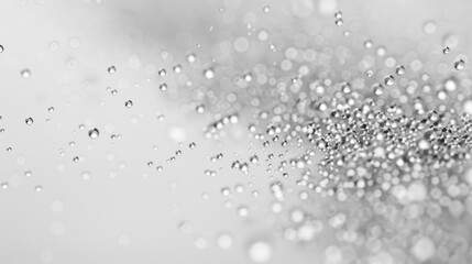 Fototapeta premium Dots abstract white background. Falling network particles. Big data flow. 3D rendering