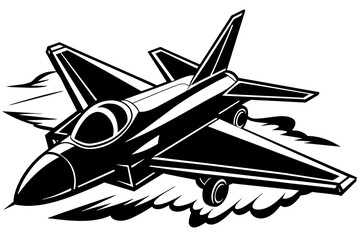 vector illustration of a jet
