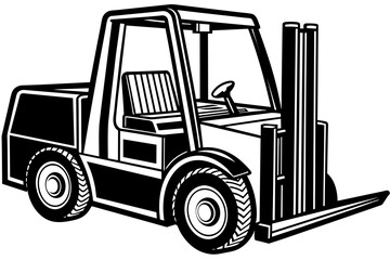 forklift vector illustration