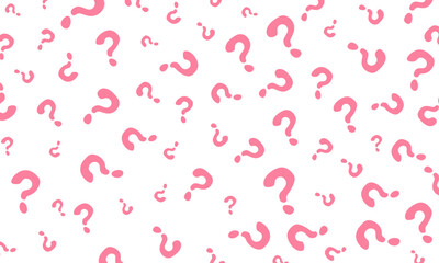 vector pink question marks pattern on white background