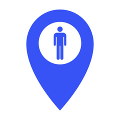 vector men location pin icon