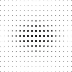vector black x halftone on white background