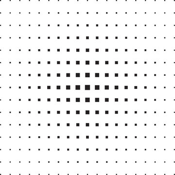 vector black square halftone on white background