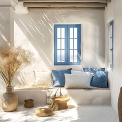 Capture the serene essence of summer with this tranquil, ethereal coastal interior