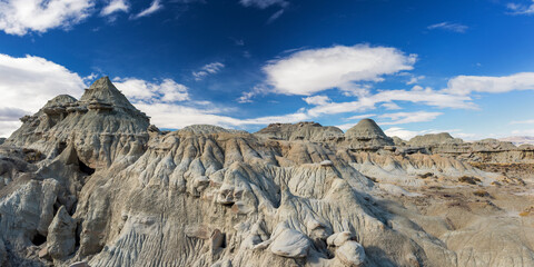 Panorama of beautiful rock formations near El Calafate