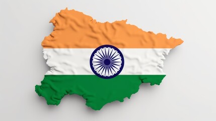 The map of India is artistically depicted with the national flag colors, showing pride and cultural identity