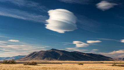 Dramatic Lenticular cloud over the Pampas