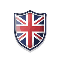 Shield logo of great britain. logo vector. flat vec