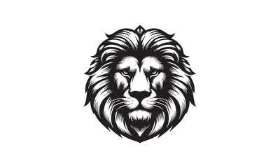 head of lion - lion head vector - lion head illustration - lion head stamp - lion head silhouette - lion head monochrome - lion head badge - lion head sticker - lion head patch