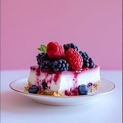 Berry Cheesecake with Almond Crust