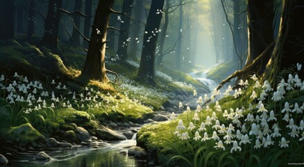 forest in the spring