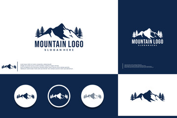 Obraz na płótnie Canvas mountain peak logo , landscape icon , logo design template.