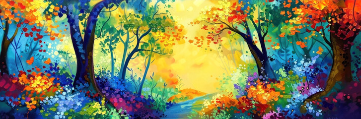 orest painting, a perfect blend of colors