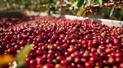 Abundant Cranberries in Bin