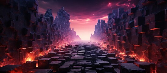 Dystopian Lava Citadel