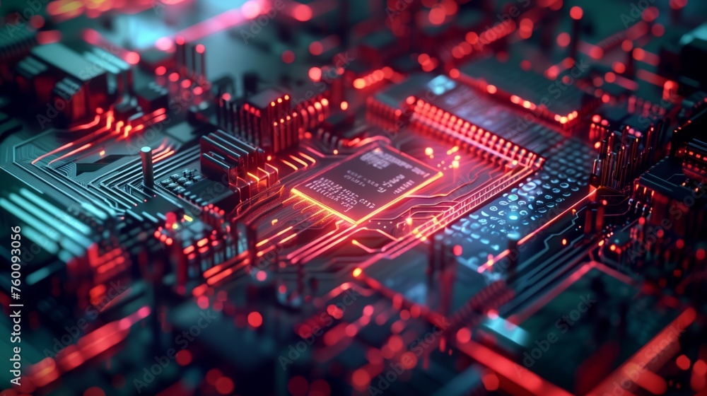 Poster close up of a computer chip