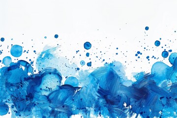 Blue paint isolated on white background