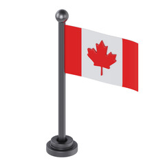 Fototapeta na wymiar 3d rendered icon of canada flag with maple leaf isolated