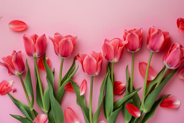Obraz premium Elegant Tulips: Spring's Vibrant Colors
