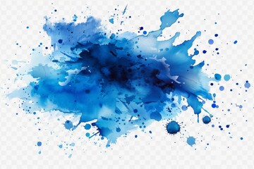 Blue paint isolated on white background