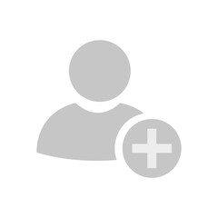 Fototapeta premium Vector flat illustration in grayscale. Avatar, user profile, person icon, gender neutral silhouette, profile picture. Suitable for social media profiles, icons, screensavers and as a template.