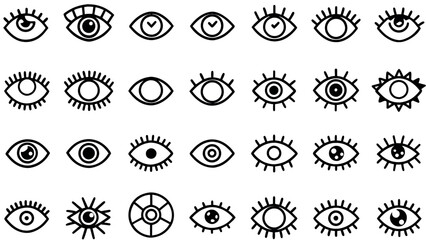 Eye icon illustration sign design