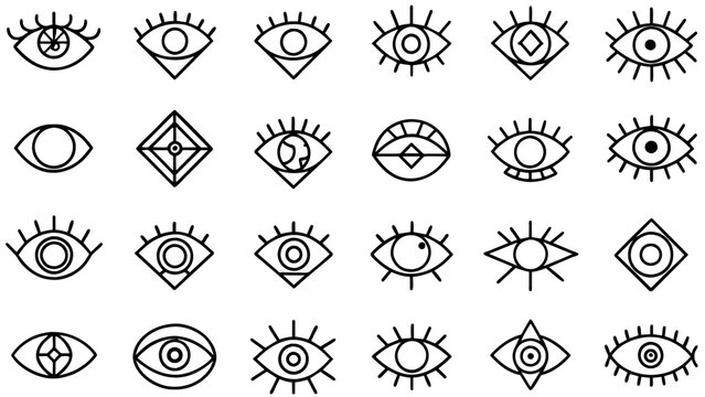 Eye icon illustration sign design