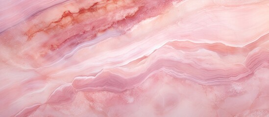 Close up of a pink marble texture with intricate patterns resembling wood grains. The magenta and...