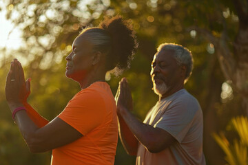 Embrace mindfulness with this serene photo of a couple meditating