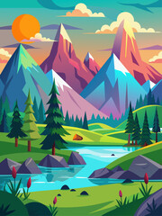 backgrounds vector landscape background