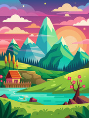 background vector landscape background