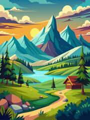 background vector landscape background