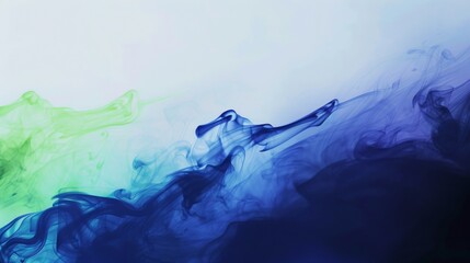 Abstract smoke flow in blue and green colors for ethereal effect. Ethereal abstract blue and green smoke flow background. Flowing smoke in blue and green hues for creative abstract art.