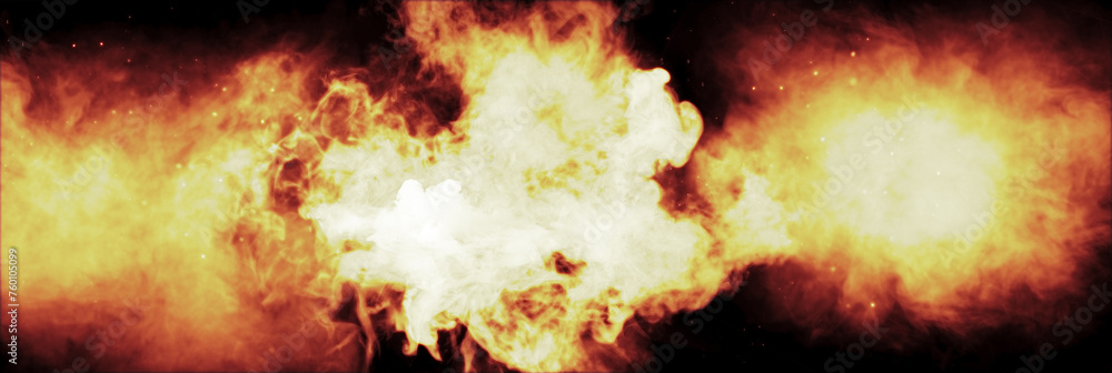 Wall mural an abstract fire and explosion background header.