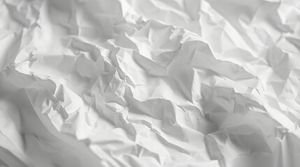 Texture polyvalente du papier blanc froissé : toile de fond parfaite pour les expressions artistiques et les projets de design. - obrazy, fototapety, plakaty