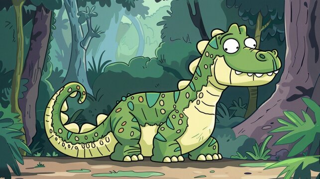 cartoon dinosaur.