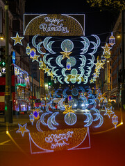 Ramadan lights on Oxford street in central London