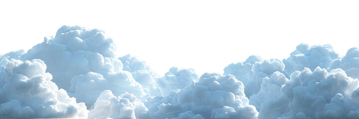 White clouds isolated on transparent background.