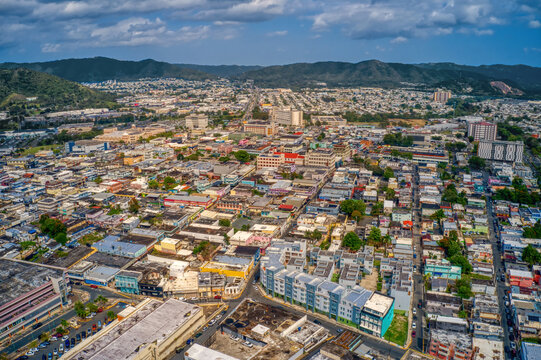 Aerial View of the Downtown Centro Caguas, Puerto Rico