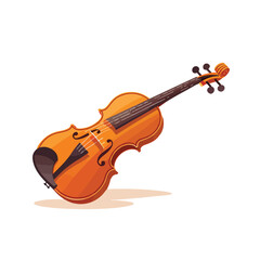 Fototapeta na wymiar Stylized violin and bow isolated on a white backgro