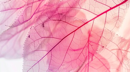 Close-up image background of transparent leaf veins