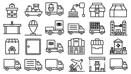 Shipping and delivery service vector icon