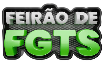 Selo Feirão de FGTS 3D - obrazy, fototapety, plakaty