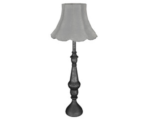 Obraz premium 3d rendering antique indoor floor lamp